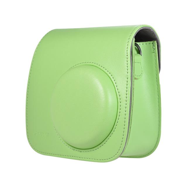 Andoer PU Instant Camera Bag Case with Strap for Fujifilm Instax Mini 8/9/8+ Flamingo Pink/Blue/White/Green