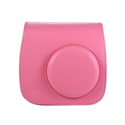 Andoer PU Instant Camera Bag Case with Strap for Fujifilm Instax Mini 8/9/8+ Flamingo Pink/Blue/White/Green