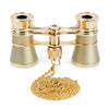 AOMEKIE 3X25 Opera Glasses Binoculars Metal Body with Chain/Handle Optical Lens Theater Telescope Retro Design Women Girls Gift