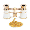 AOMEKIE 3X25 Opera Glasses Binoculars Metal Body with Chain/Handle Optical Lens Theater Telescope Retro Design Women Girls Gift