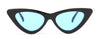 Peekaboo cute sexy retro cat eye sunglasses women small black white 2018 triangle vintage cheap sun glasses red female uv400