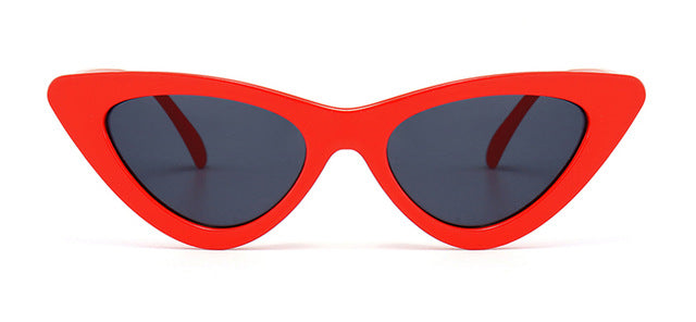 Peekaboo cute sexy retro cat eye sunglasses women small black white 2018 triangle vintage cheap sun glasses red female uv400