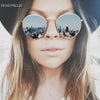 Hindfield Black Hot Rays Round Sunglasses Women Brand Designer Sun Glasses for Men 2017 Mirror UV400 Oculos De Sol Masculino