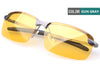 YOOSKE Alloy UV400 Men's Driver Night Vision Goggles Sunglasses Driving Male Driving Sun Glasses For Men Anti-glare