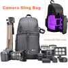 Photo Camera Sling Bag Shoulder Cross Digital Case Waterproof w/ Rain Cover DSLR Soft Men Women Bag for Canon Nikon Sony SLR