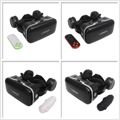 VR Headset Shinecon 6.0 Pro Stereo Virtual Reality Smartphone 3D Glasses Google BOX VR Headset with Controller for Android