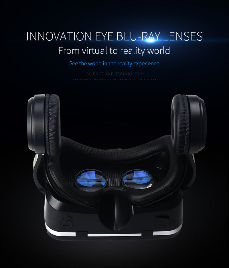 VR Headset Shinecon 6.0 Pro Stereo Virtual Reality Smartphone 3D Glasses Google BOX VR Headset with Controller for Android