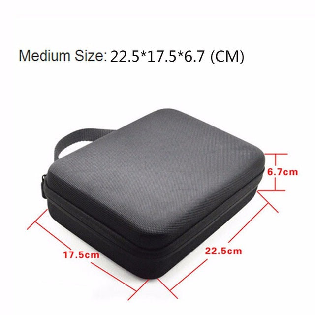 ANJIRUI Waterproof Storage Carrying Bag Travel Case for GoPro Hero Sessions 4/4/3+/3/2/1/XiaomiYi Action Camera Case Accessories