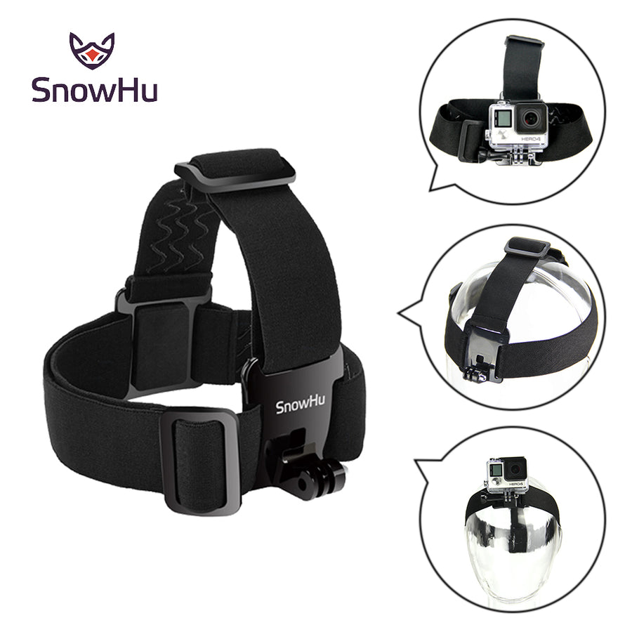 SnowHu Head Strap Action Camera For Gopro Hero 5 4 3 Black Elastic Type For Sport Cameras For Xiao Mi Yi SJ4000 Accessories GP23
