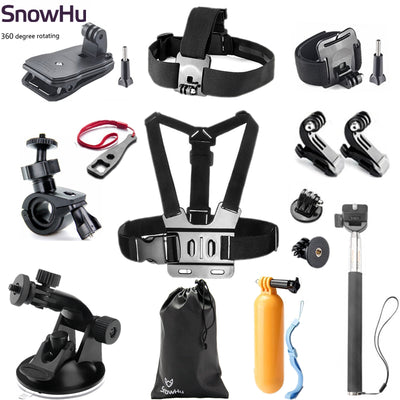 SnowHu for Gopro Accessories Streamlined edition set for go pro hero 5 4 3  SJCAM SJ4000 xiaomiyi eken h9 action camera TZ01