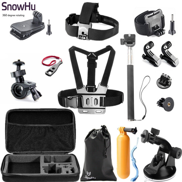 SnowHu for Gopro Accessories Streamlined edition set for go pro hero 5 4 3  SJCAM SJ4000 xiaomiyi eken h9 action camera TZ01