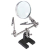 Easy-carrying Third Hand Tool Soldering Stand with 5X Magnifying Glass  360 Degree Rotating Adjustable Locking Arms