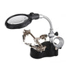 Easy-carrying Third Hand Tool Soldering Stand with 5X Magnifying Glass  360 Degree Rotating Adjustable Locking Arms