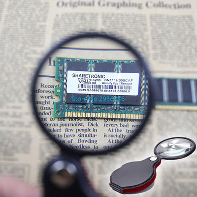 Mini Pocket 6X 58mm Folding Jewelry Magnifier Magnifying Eye Loupe Glass Lens