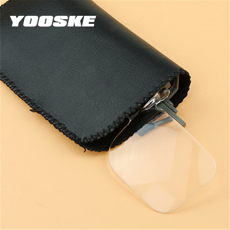 YOOSKE Magnifier 2X Times Clip On Clear Magnifying Glasses HD Lens Precise Eyeglasses Jewellery Appraisal Watch Repair