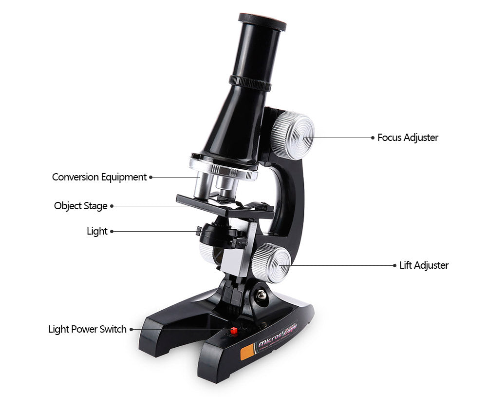 Kids Plastic 450X 1200X Zoom Biological Science Microscope Refined Scientific Instrument Educational Toy Useful Microscope