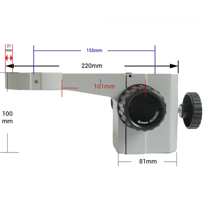 Luckyzoom Stereo Zoom Microscope Focus Adjustment Arm Microscope Head Holder Ring to Stand Post (Arbor) Microscope Accessories