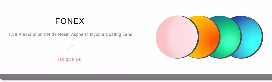 1.56 (SPH -0.00~-4.00 or +0.25~+4.00) Prescription CR-39 Resin lense Aspheric Glasses Lenses Myopia Hyperopia Presbyopia Lens