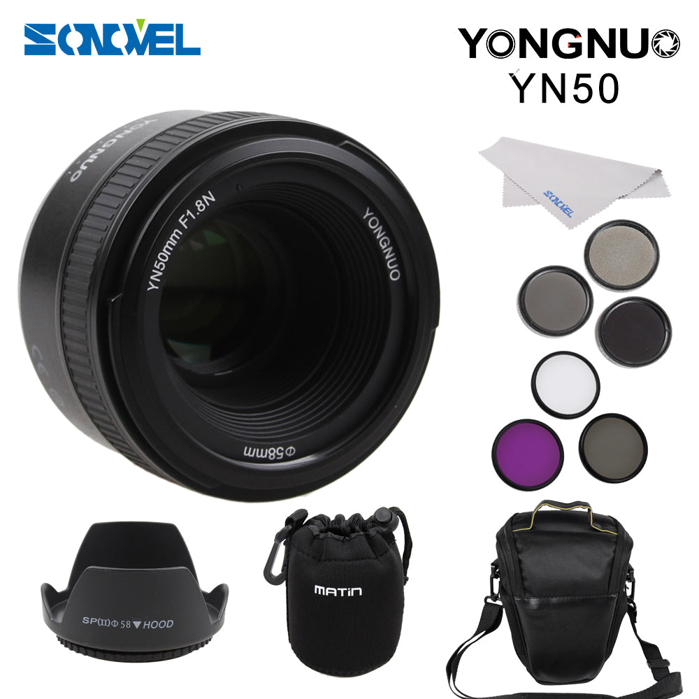 YONGNUO YN50MM F1.8 Large Aperture Auto Focus Lens YN 50MM for Nikon f1.8 50mm Camera Lenses  d7000 d90 d5200 d7200 d750 d610