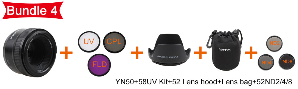 YONGNUO YN50MM F1.8 Large Aperture Auto Focus Lens YN 50MM for Nikon f1.8 50mm Camera Lenses  d7000 d90 d5200 d7200 d750 d610