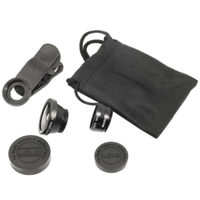 JETTING Fish eye 3 in 1 mobile phone chip lenses fisheye wide angle macro camera for iphone 6 5s/5 And All Other Smart Phones