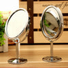Metal Mirror Make-up Mirror Dresser Desktop Rotation Mirror 1: 2 zoom function Free Shipping