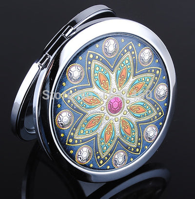 Women Fashion Mini Mirror Makeup,Portable Pocket Cosmetic Mirrors with double faced Wholesale